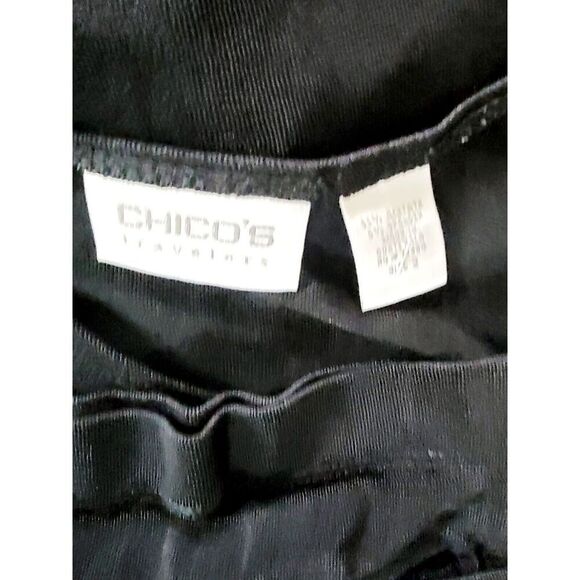 Chico's 2 Lot Of 5 Tops Black Blue Brown Shirts Stretch‎ Size Large Layering - Picture 8 of 11
